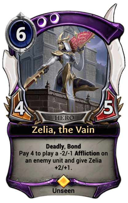 Card image for Zelia, the Vain